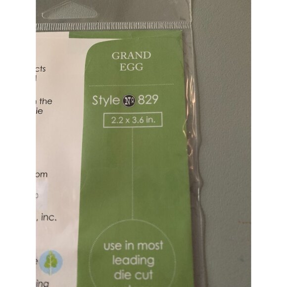 Poppystamp Inc Grand Egg Craft Die 2.2x3.6 Inches for Cardstock - New - Picture 2 of 3